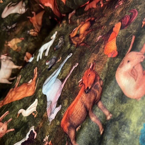 Recycled Reversible Feed Sacks Farm Tote - Picture 2 of 3